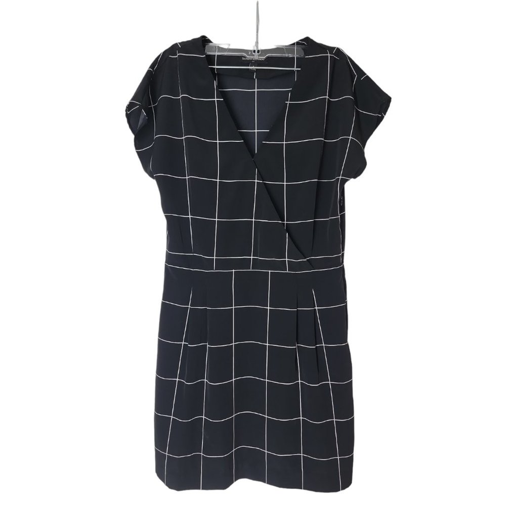 Banana Republic Cool Combo women's Dress Size 8, Black & White Stripes
